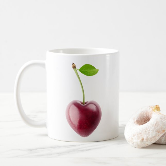 Mug Coeur cerise (Avec donut)