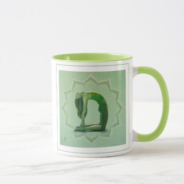 Mug Coeur Chakra/tasse de yoga (Droite)