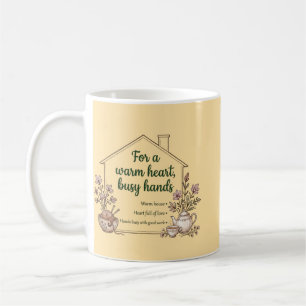 Mug Cœur Chaleureux & Mains Occupées – Maison Accueill