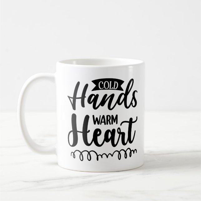 Mug Coeur chaud des mains froides (Gauche)