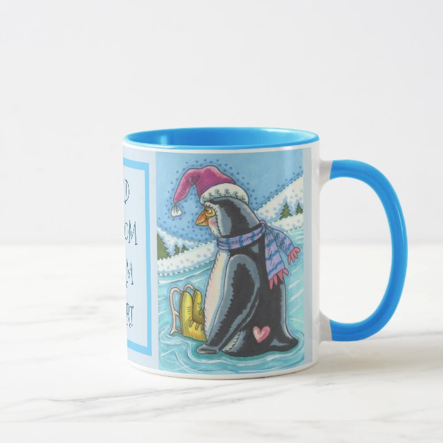 MUG COEUR CHAUD FOND FROID, BOURSE DE NOËL DE PENGUIN (Droite)