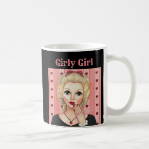 Mug Coeur Collier Tête Vase Fille Fille Blonde Rose