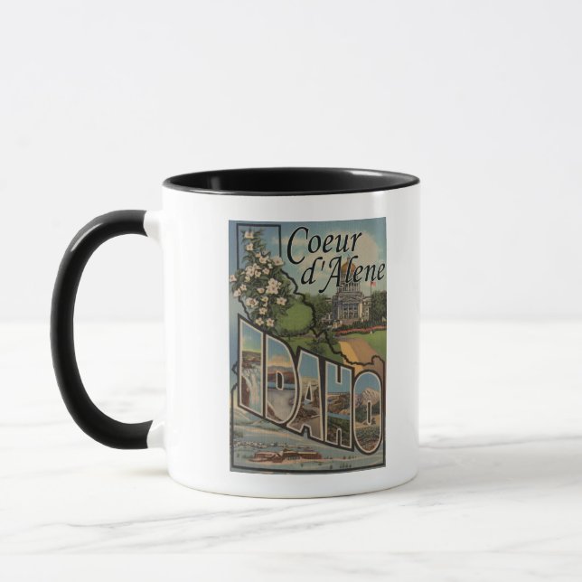 Mug Coeur d'Alene, Idaho - Scènes de grandes lettres (Gauche)