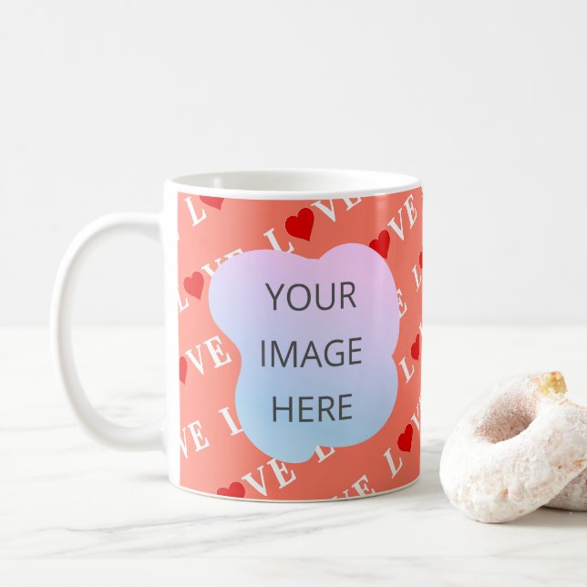 Mug Coeur d'amour orange (Avec donut)