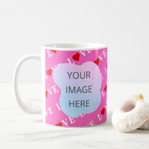 Mug Coeur d'amour rose élégant