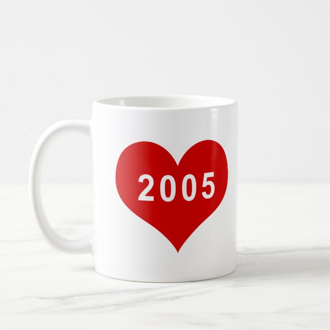 Mug Cœur d'amour rouge 2005 (Gauche)