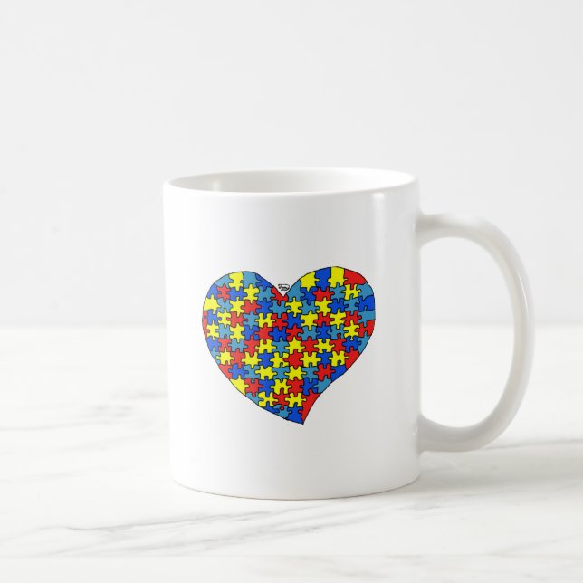 Mug Coeur d'autisme (Droite)