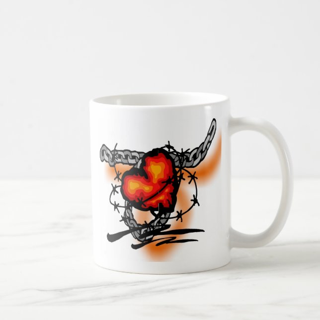 Mug coeur de barbwire (Droite)