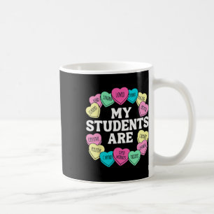 Mug Cœur de bonbon rétro professeur Saint-Valentin aff
