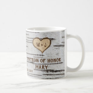 Mug Coeur de bouleau mariage rustique Matron d'honneur