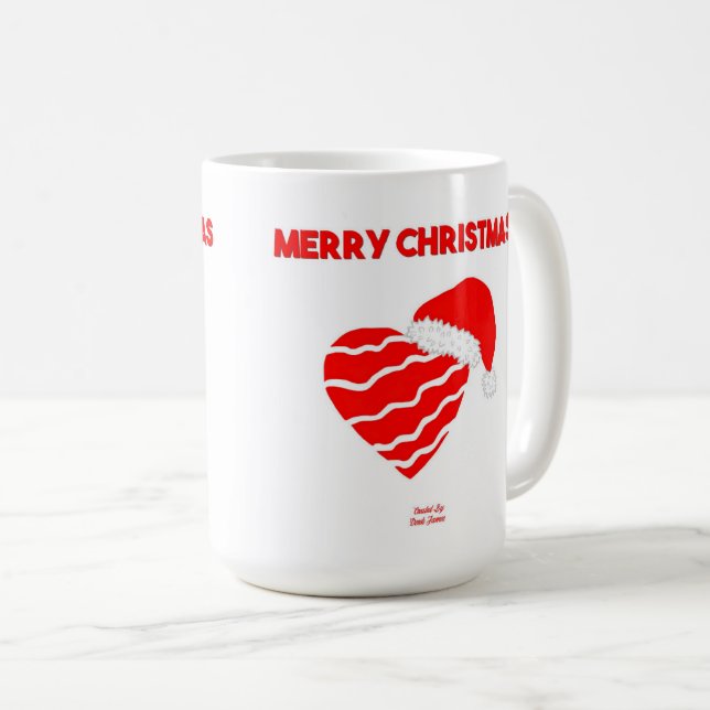 Mug Coeur de café de Noël Père Noël (Devant droit)