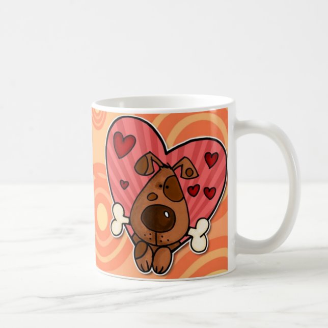 Mug coeur de chienchien (Droite)