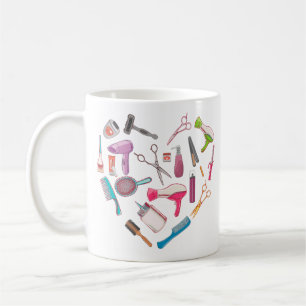 Mug Coeur de coiffeur Outil coiffeur