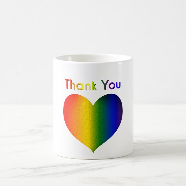 Mug Coeur de couleur arc-en-ciel (Centre)