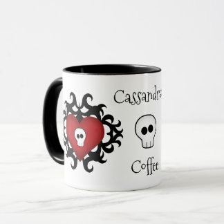 Mug Coeur de crâne adorable Goth