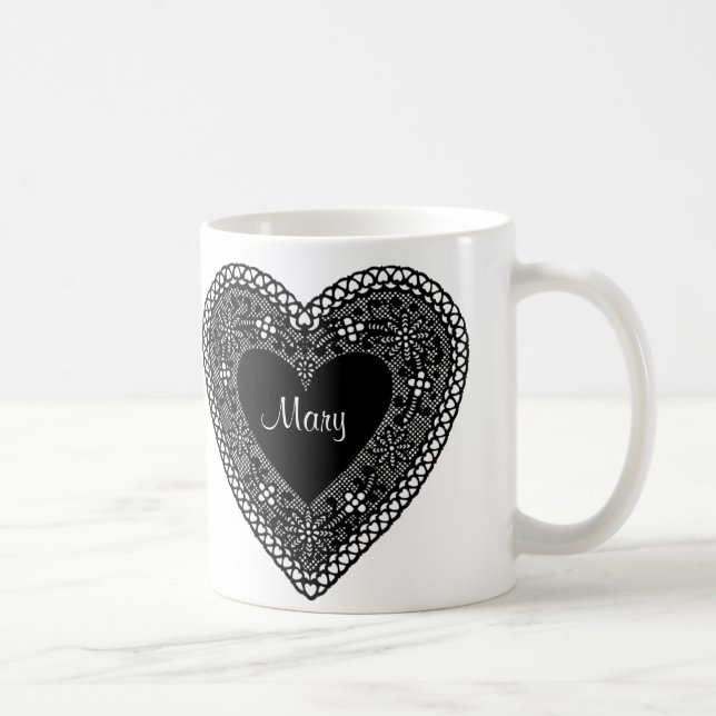 Mug Coeur de dentelle vintage (Droite)