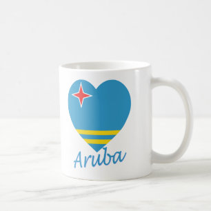 Mug Coeur de drapeau d'Aruba