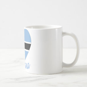 Mug Coeur de drapeau du Botswana