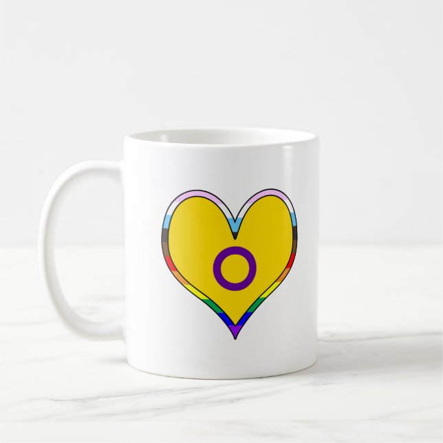 Mug Coeur de fierté intersexe (Gauche)