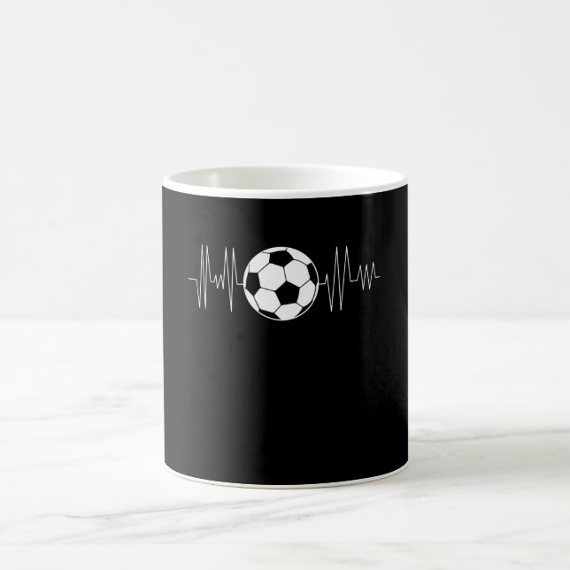 Mug Coeur de football, battement de coeur du ballon de (Centre)