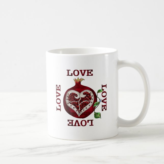 Mug Cœur de Grenade AMOUR Saint-Valentin (Droite)