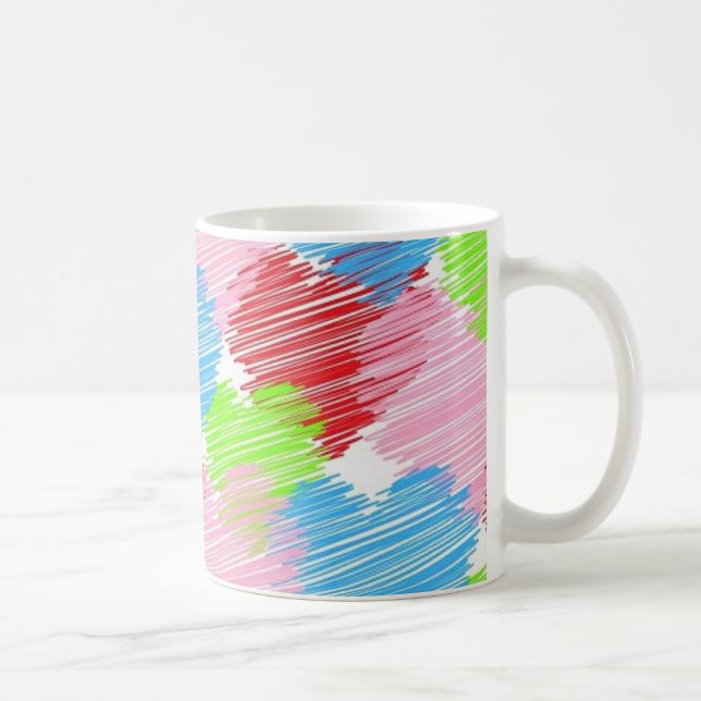 Mug coeur de gribouillis (Droite)
