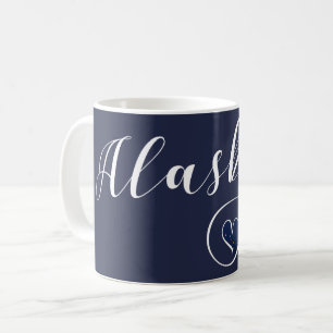 Mug Coeur de l'Alaska, drapeau de l'Alaska