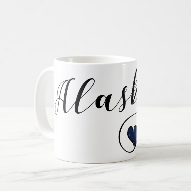 Mug Coeur de l'Alaska, drapeau de l'Alaska (Devant gauche)