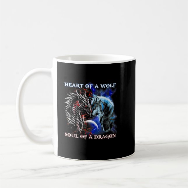 Mug Coeur De L'Âme De Loup D'Un Dragon - Dragon Cool - (Gauche)