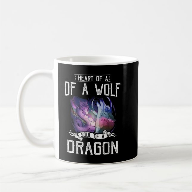 Mug Coeur De L'Âme De Loup D'Un Dragon - Wolf Warrior  (Gauche)