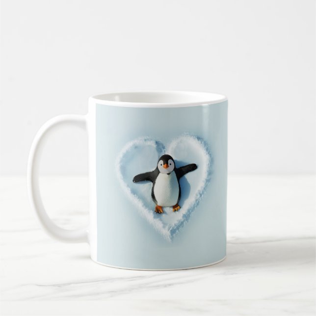 Mug Cœur de neige de pingouin (Gauche)