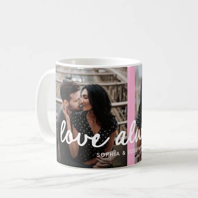 Mug Cœur de n'importe quelle couleur et photo | Amour  (Devant gauche)