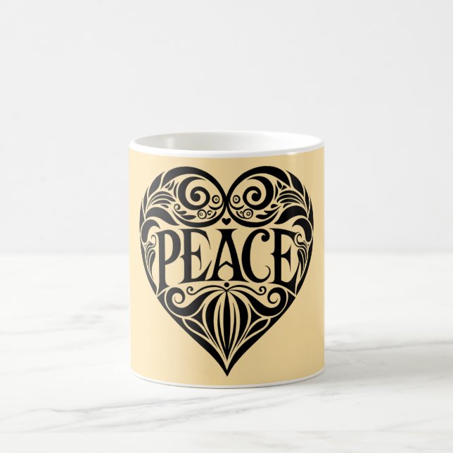 MUG CŒUR DE PAIX NOIR ET BLANC (Centre)