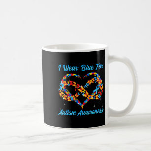Mug Cœur de papillon porte du bleu pour la sensibilisa