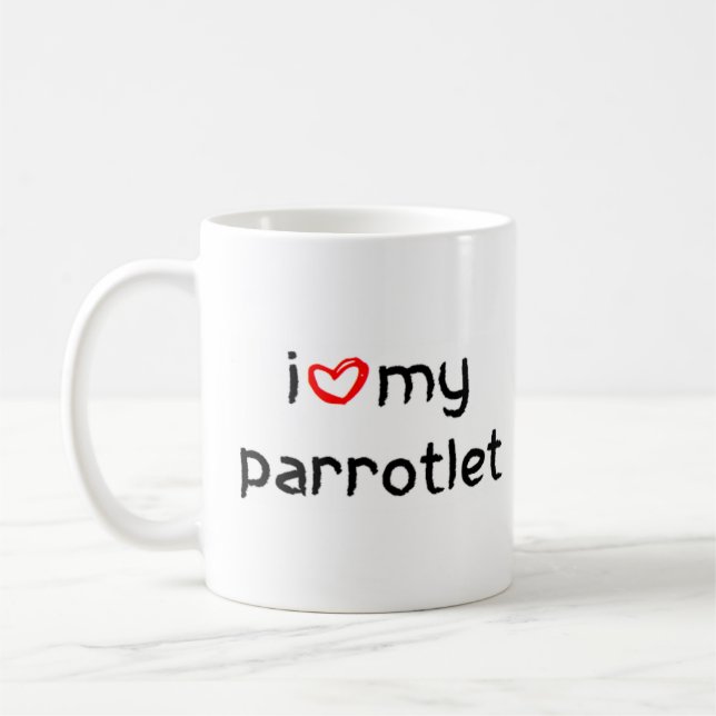Mug coeur de parrotlet (Gauche)