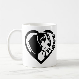 Mug Cœur de patte de Beagle