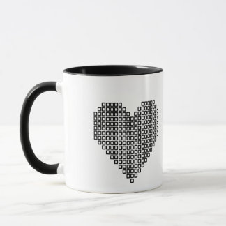 Mug Coeur de pixel noir