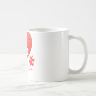 Mug Coeur de puzzle avec le morceau et la citation