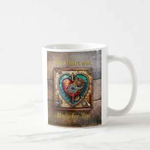 Mug Cœur de vitrail tournesol Série Steampunk