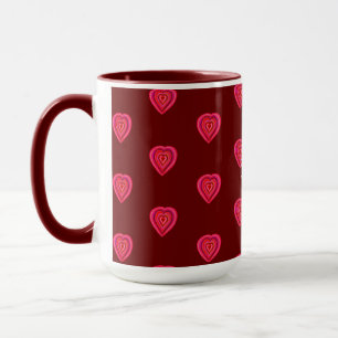 Mug coeur décoratif rouge