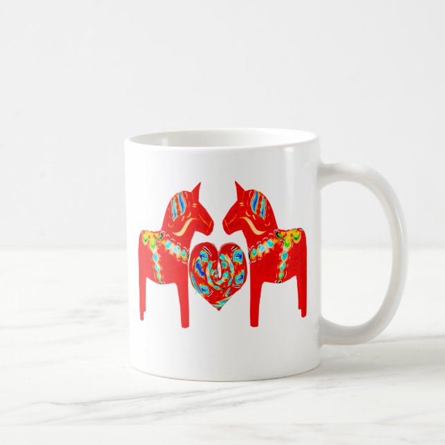 Mug Coeur des chevaux W de Dala de Suédois (Droite)