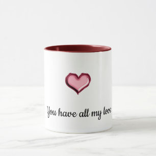Mug Coeur des lèvres Tout mon amour
