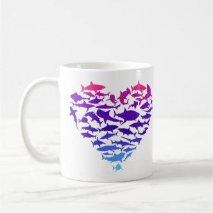 Mug Coeur des requins Amateur de requins Vie marine co