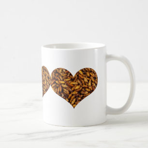 Mug Coeur des vers de soie frits