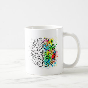 Mug coeur d'idée de psychologie de l'esprit cérébra