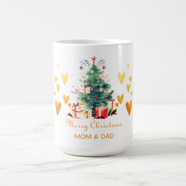 Mug Coeur d'or, Arbre de Noël, Présents (Centre)