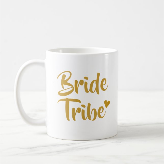Mug Coeur d'or de tribu de jeune mariée (Gauche)