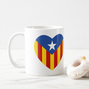 Mug Coeur du drapeau catalan