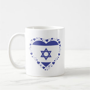 Mug Coeur du drapeau israélien
