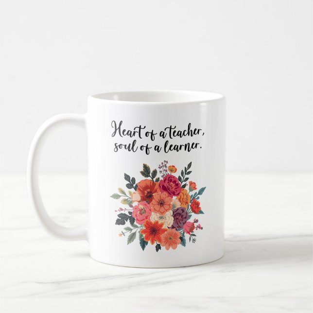Mug Cœur d'un enseignant, âme d'un apprenant (Gauche)